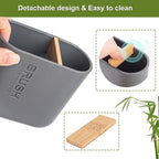 Toothbrush Holders Bamboo Electric Toothbrush Holder Bathroom Storage Organizer - Image 3