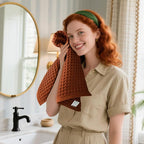 Jacquotha Waffle Hand Towels for Bathroom Kitchen Decor 2-Piece – Cotton Quick - Image 8