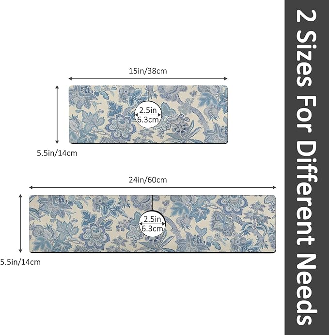 24" X 5.5" Kitchen Sink Splash Guard Faucet Mat Flora Super Absorbent Fast - Image 2