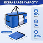 CONGREGATE 8-Pack Heavy Duty Blue Moving Bags - Image 6