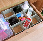 Onerbuy 8pcs Adjustable Grid Drawer Dividers DIY Plastic Closet Separator Tidy - Image 5