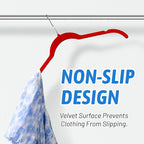 30 Pack Velvet Hangers Multicolor Set – Non-Slip Slim Flocked Clothes Hangers - Image 6