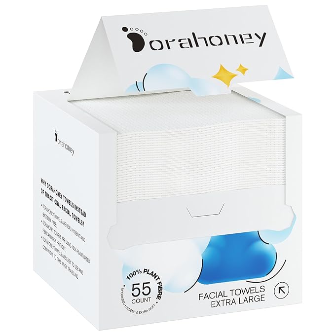 Disposable Face Towels, Ultra Soft Facial Towels by DORAHONEY