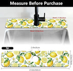 2 Pcs Kitchen Sink Splash Guard Faucet Mats Lemon Pattern Faucet Mat - Image 2