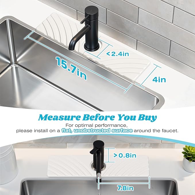 Stone Faucet Mat for Kitchen Sink - Image 2