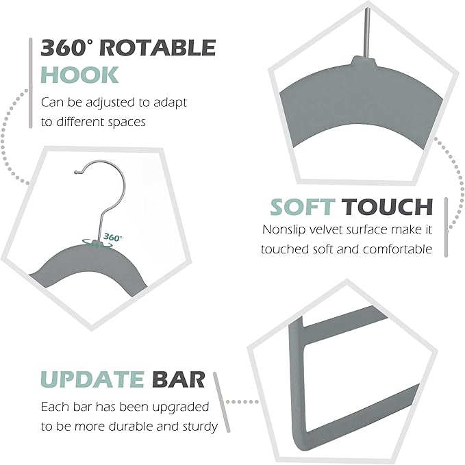 Velvet Pants Clothes Hanger Space Saving Non Slip Pants Shorts Hanger, - Image 7