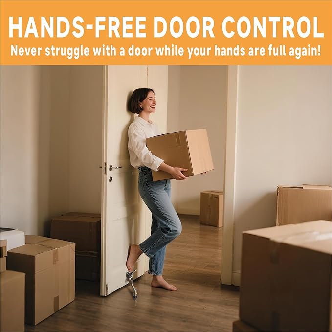 Kickdown Door Stopper, 2 Packs Door Holder to Keep Door Open, 4 Inch One Touch - Image 3
