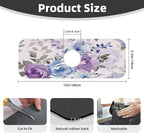 Lavender Flowers Kitchen sink faucet pad, strong water absorption, anti slip - Image 2
