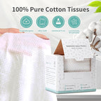 Disposable Face Towel 4 Boxes, 100% Pure Cotton, Soft & Skin Friendly Face - Image 2