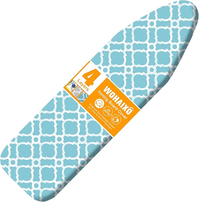 Ironing Board Cover and Pad, Standard Size 15" x 54" Iron Board Replacement by WOHAIXO