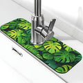Faucet Draining Mat For Kitchen Sink, Palm Leaves Tropical Diatom Mud Absorbent by indokyeyqaz