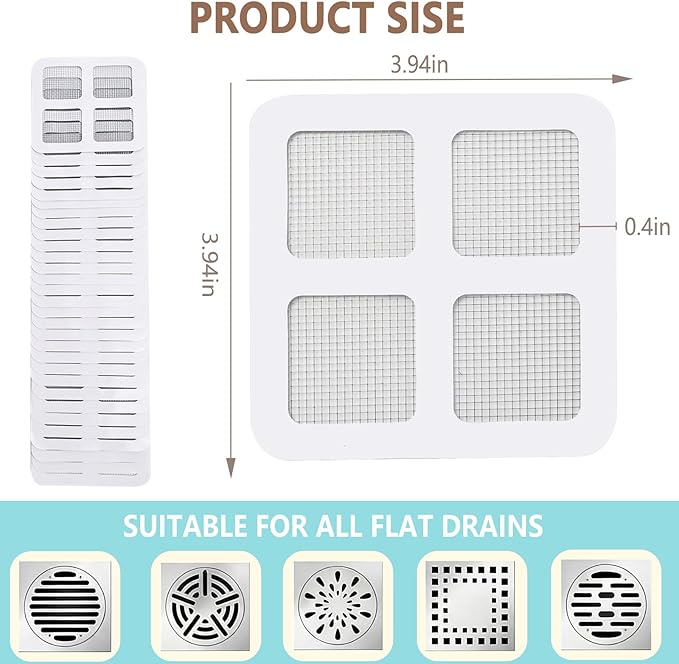 Shower Drain Hair Catcher, Shower Drain Cover - Image 2