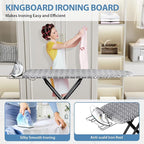 KINGBOARD Foldable Ironing Board Full Size, Iron and Ironing Board Set Standard - Image 5