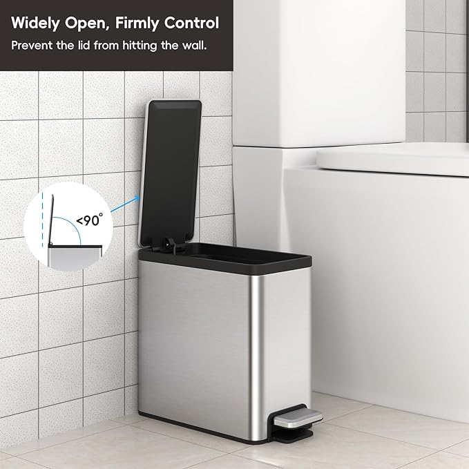 EKO 2 Pack Small Bathroom Trash Can - Image 7