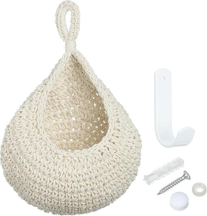 PATIKIL Hanging Fruit Baskets for Kitchen, Medium Size Teardrop Home Decor by PATIKIL