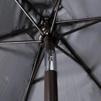 Blissun 7.5 ft Patio Umbrella, Yard Umbrella, Outdoor Market Umbrella with Push Button Tilt Crank, Dark Grey - Image 3