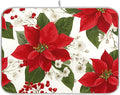 Red Poinsettias with Holly Dish Drying Mat by OTVEE