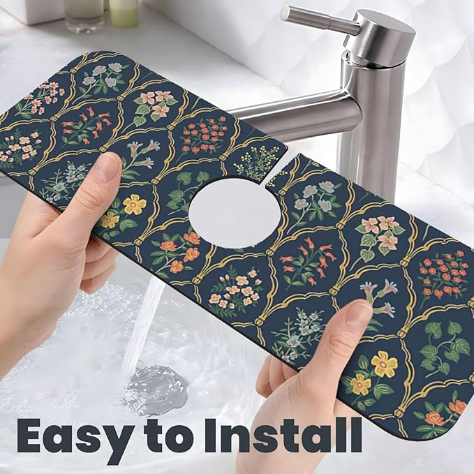 2Pcs Dish Drying Mats Faucet Mats Sets Large Size Coffee Mats Sink Faucet Mat - Image 7