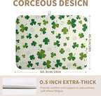 St Patricks Day Dish Drying Mat Shamrock Green Spring Kitchen Dish Drying Pad - Image 5