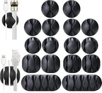 OHill 16-Pack Black Cord Organizer by OHill