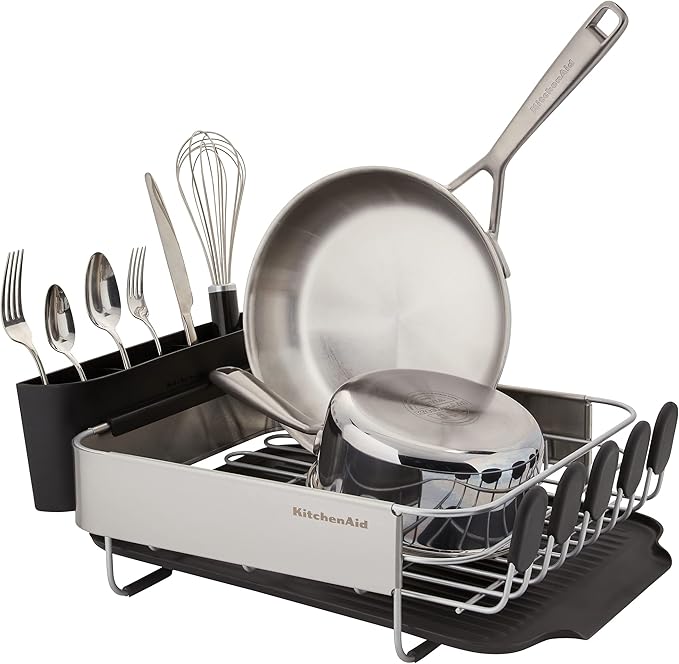 KitchenAid Compact, Space Saving Rust Resistant Dish Rack - Image 2
