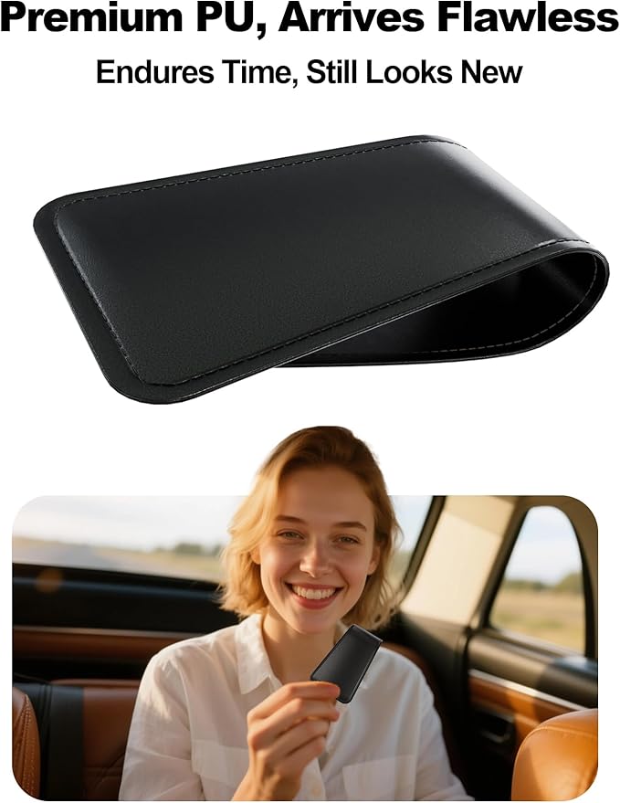 Patented Leather Car Air Freshener Visor Clip, Compatible - Image 6