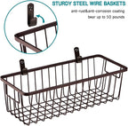 Farmhouse Metal Wire Bin Basket - Image 3