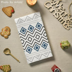 Artoid Mode Blue Grey Stripes Home Sweet Home Boho Winter Kitchen Towels Dish - Image 4