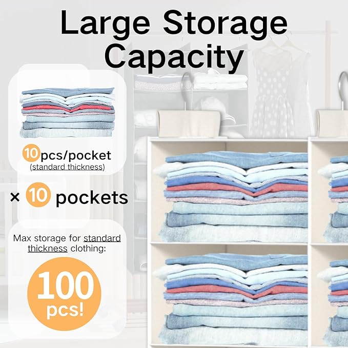 White 5-Tier Hanging Closet Storage Organizer - Image 7