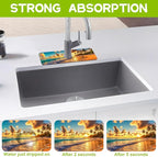Kitchen Sink Splash Guard Faucet Mat Super Absorbent Fast Drying Mat Guard - Image 3
