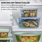 Pyrex Colors Tinted Small/Medium Round Food Storage Container Set, Snug Fit - Image 4