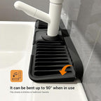 Faucet Mat for Kitchen Sink, Snap-On Design & 7°slope Fast Drain, Folding Sink - Image 3