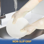 BOOMJOY Nitrile Cleaning Gloves, Heavy Duty Dishwashing Gloves, Reusable Large - Image 3