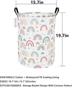 QUEENLALA Large Storage Basket, Laundry Hamper/Bathroom/Home Decor/Collapsible - Image 2