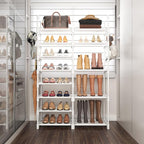 ROJASOP White Shoe Rack, Tall Metal Shoe Rack Organizer - Image 7