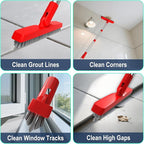 ITTAHO 2 Pack Grout Brush with Long Handle, Swivel Cleaning Grout Line Scrubber - Image 7