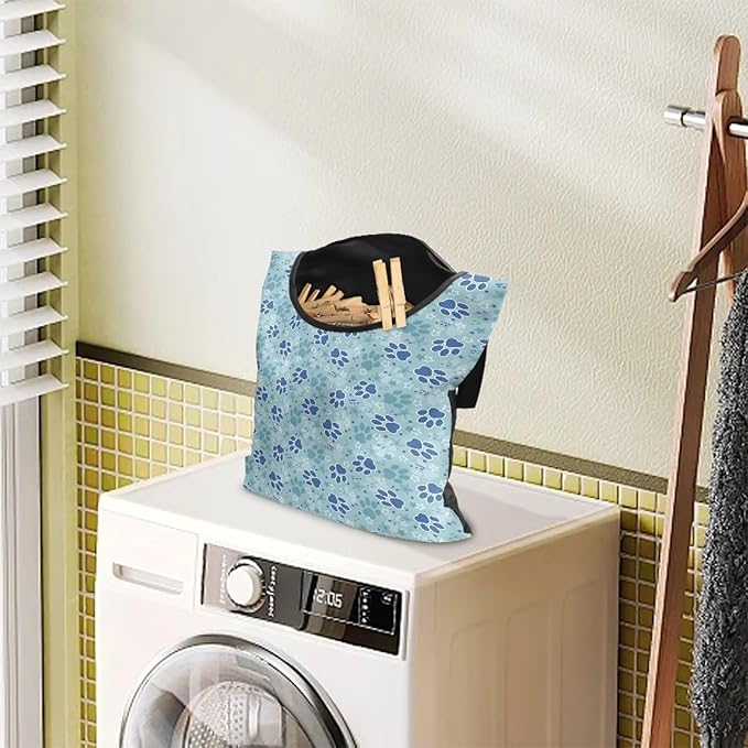 Clothes Pin Hanging Bag with Big Opening Storage Clothes Pins & Mini Clothespins - Image 3