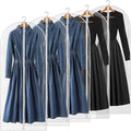 55" All Clear Garment Bags for Hanging Clothes, 5 Packs Dress Bags for Gowns by Perber