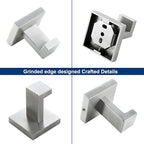 Towel Hooks For Bathrooms, Brushed Nickel Towel Hook For Kitchen Bathroom - Image 5