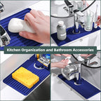 Faucet Mat for Kitchen Sink, Silicone Faucet Handle Drip Catcher Tray, Drying - Image 4