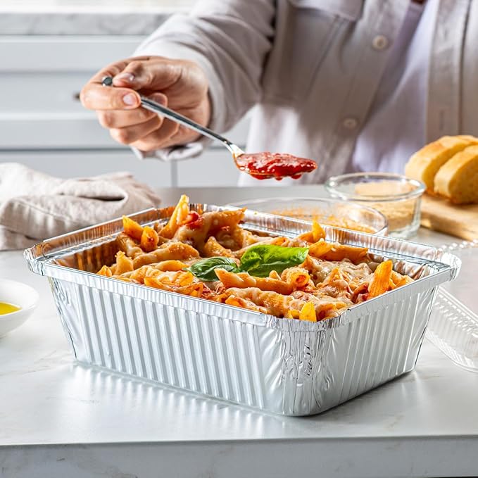 GUSTO [5 lb - 25 Count Disposable Aluminum Foil Pans - Image 4