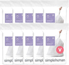 simplehuman Code V 200 Count, Dispenser Pack Custom Fit Liners, Drawstring by Simplehuman