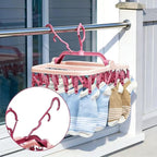 Sock Dryer with pegs for Washing line with 32 Clips and 360° Suitable for Socks - Image 4
