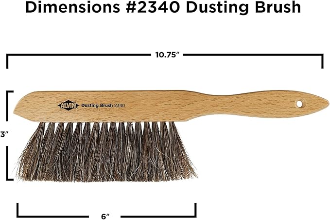 ALVIN Mini Dusting Brush, 100% Horsehair and Wood Handle, and Architecture - Image 4