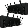 WEBI Rustic Coat Rack Wall Mount, Wood Coat Hooks Wall Mounted Coat Hanger by WEBI