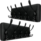 WEBI Rustic Coat Rack Wall Mount, Wood Coat Hooks Wall Mounted Coat Hanger by WEBI