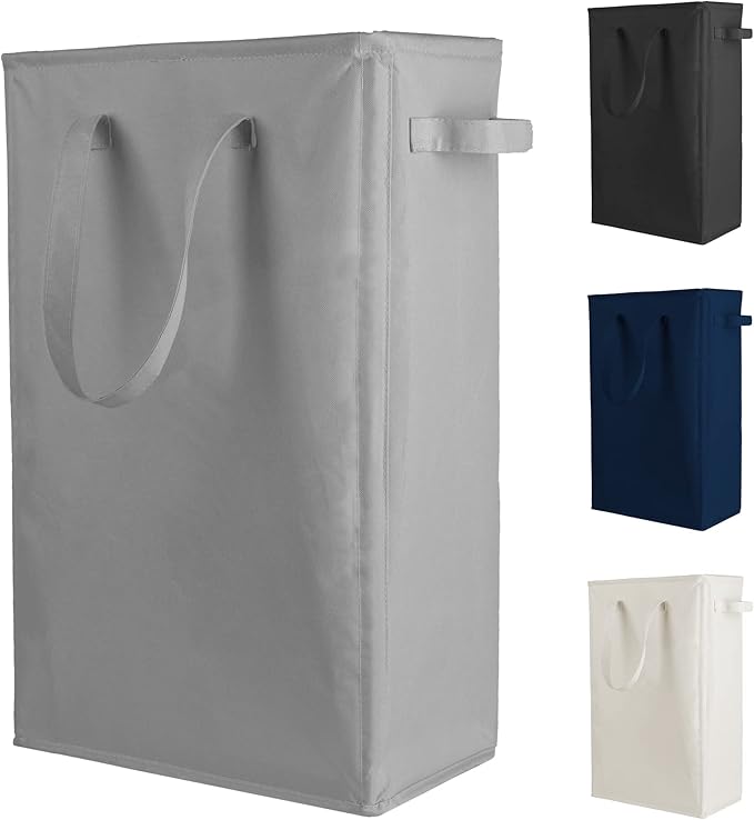 Odonata Slim Laundry Hamper Handles Collapsible Laundry Basket Thin Dirty by Odonata