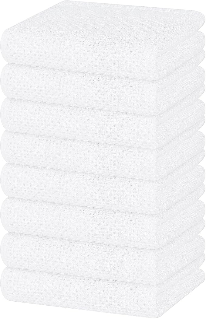 Homaxy 100% Cotton Waffle Weave Kitchen Dish Towels, Ultra Soft Absorbent Quick by Homaxy