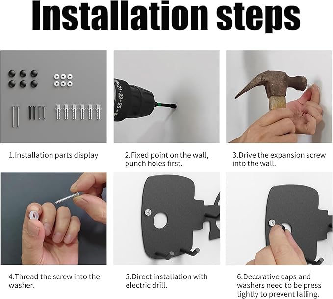 PMMASTO Key Holder Wall Mounted, Key Hooks - Image 7