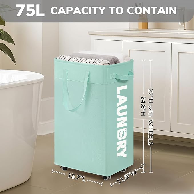 Goodpick Rolling Laundry Basket - Image 3